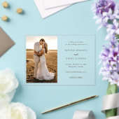 Bonnie Foto Elegant Wedding Save the Date Acryleinladungen (In Situ (Hochzeit))