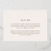 Bonnie Foto Elegant Wedding Save the Date Folieneinladung (Rückseite)