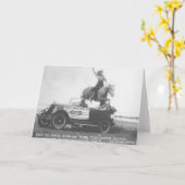 Bonnie-Grau, das ihr Pferd springt Karte (Gelbe Blume)