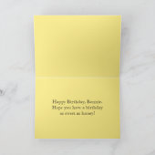 Bonnie Happy Birthday Gelbe Rose mit Honigbienen Karte (Innenseite)