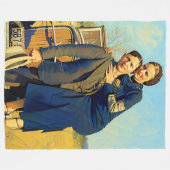 Bonnie Parker Clyde Barrow 1933 Imitate Malerei Fleecedecke (Vorderseite (Horizontal))