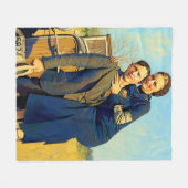 Bonnie Parker Clyde Barrow 1933 Imitate Malerei Fleecedecke (Vorderseite (Horizontal))