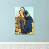 Bonnie Parker Clyde Barrow 1933 Imitate Malerei Leinwanddruck (Insitu (Holzboden))