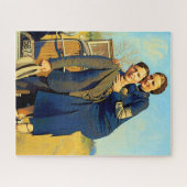 Bonnie Parker Clyde Barrow 1933 Imitate Malerei Puzzle (Horizontal)