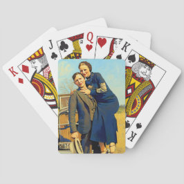 Bonnie Parker Clyde Barrow 1933 Imitate Malerei Spielkarten