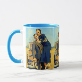 Bonnie Parker Clyde Barrow 1933 Imitate Malerei Tasse