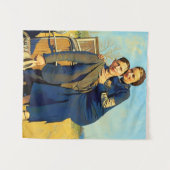 Bonnie Parker Clyde Barrow 1933 Imitate Malerei Wandteppich (Vorderseite (Horizontal))