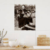 Bonnie Parker Rauchen ein Auto 1933 Schwarz-weiß Poster (Küche)