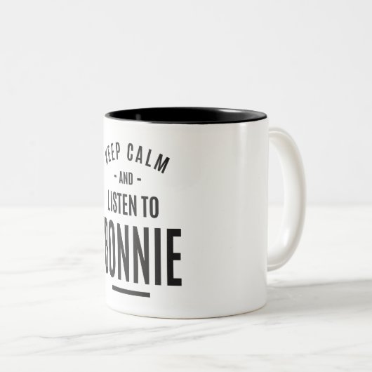 Bonnie Personalisiert Name Zweifarbige Tasse (VorderseiteRechts)