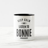 Bonnie Personalisiert Name Zweifarbige Tasse (Mittel)