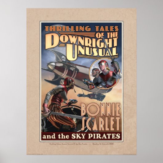 Bonnie Scarlet & the Sky Pirates Poster (18x24") (Vorne)
