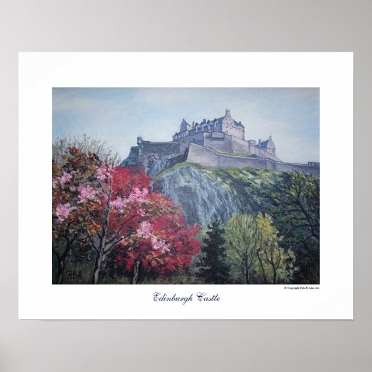 Bonnie Scotland Edinburgh Castle Schottland Kunst Poster (Vorne)