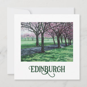 Bonnie Scotland Edinburgh Meadows Kunstkunst Feiertagskarte
