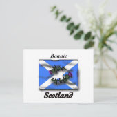 Bonnie Scotland-Flagge Postkarte (Stehend Vorderseite)