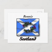 Bonnie Scotland-Flagge Postkarte (Vorne/Hinten)