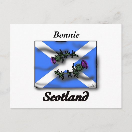 Bonnie Scotland-Flagge Postkarte (Vorderseite)