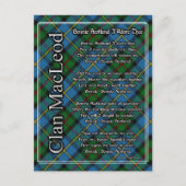 Bonnie Scotland I Adore The Clan MacLeod Tartan Postkarte (Vorderseite)