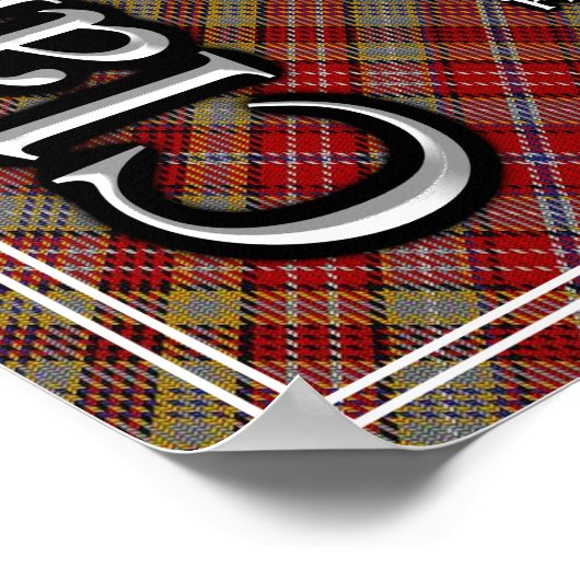 Bonnie Scotland I Adore The Clan Ogilvie Tartan Poster (Ecke)