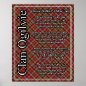 Bonnie Scotland I Adore The Clan Ogilvie Tartan Poster (Vorne)