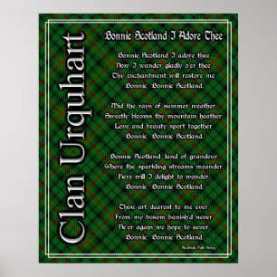 Bonnie Scotland I Adore The Clan Urquhart Tartan Poster
