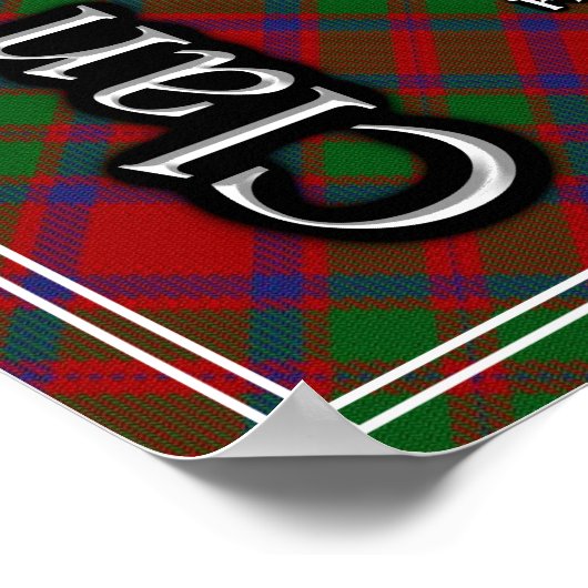 Bonnie Scotland I Adore the MacKintosh Tartan Poster (Ecke)