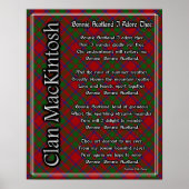 Bonnie Scotland I Adore the MacKintosh Tartan Poster (Vorne)