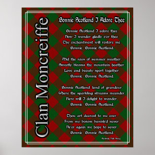 Bonnie Scotland I Adore The Moncreiffe Tartan Poster