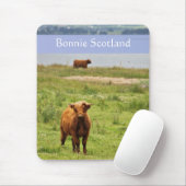 "Bonnie Scotland" mit Young Highland Cow Foto Mousepad (Mit Mouse)