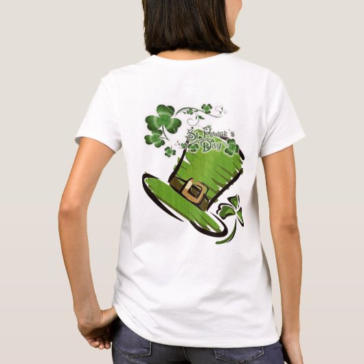 Bonnie St. Patricks Day Individuelle Name Business T-Shirt (Rückseite)
