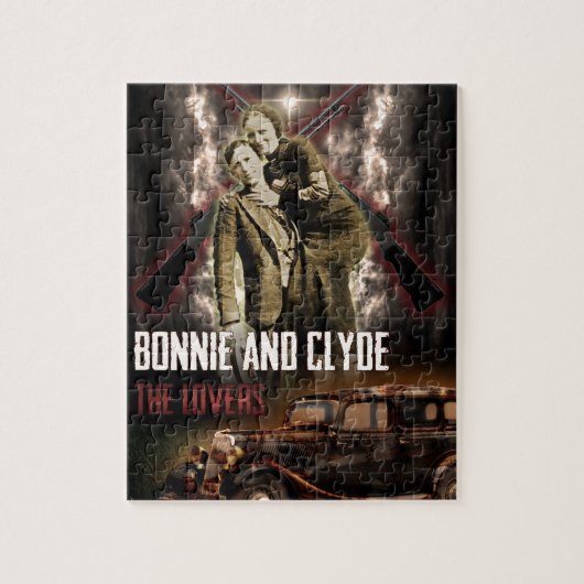 Bonnie u. Clyde die geächteten Liebhaber Puzzle (Vertikal)