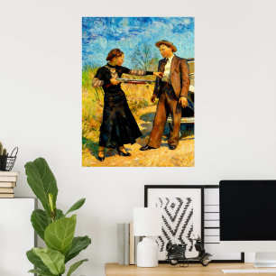 Bonnie und Clyde beim Herumalbern 1934 AI-Gemälde Poster