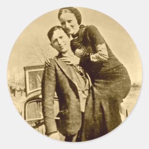 Bonnie und Clyde - Die Barrow Gang Runder Aufkleber