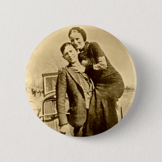 Bonnie und Clyde - die Karren-Gruppe Button (Vorderseite)