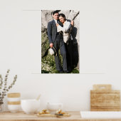 Bonnie und Clyde Embrace 1933 überarbeitet Poster (Küche)