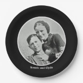 Bonnie und Clyde Pappteller (Vorderseite)