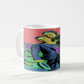 Bonnie und Clyde Pop Art Kaffeetasse (Vorderseite Links)