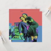Bonnie und Clyde Pop Art Karte (Vorderseite/Rückseite Beispiel)