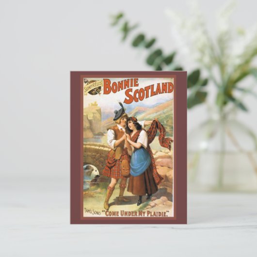 Bonny Schottland Postkarte (Stehend Vorderseite)