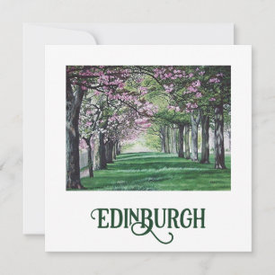 Bonny Scotland Schöner Edinburgh Park Kunstwerke Feiertagskarte