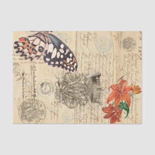 Bono Schmetterling Decoupage Seidenpapier (Vorderseite)