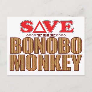 Bonobo Monkey Rett Postkarte