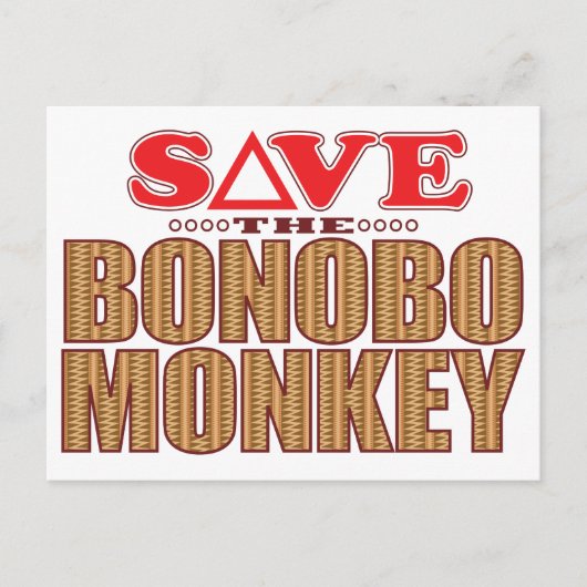 Bonobo Monkey Rett Postkarte (Vorderseite)