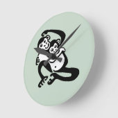 BONOBO - Schimpanse - Erhaltung - Afrika Runde Wanduhr (Winkel)