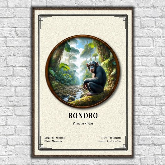 Bonobo-Zoologie-Serie Poster
