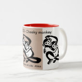 BONOBOS - Cheeky Monkey - Wildlife Africa Zweifarbige Tasse (VorderseiteRechts)