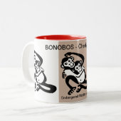 BONOBOS - Cheeky Monkey - Wildlife Africa Zweifarbige Tasse (Vorderseite Links)