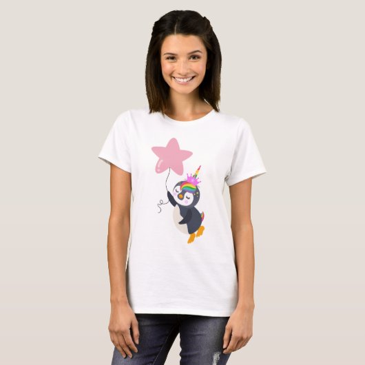 Bons sonhos pinguim unicórnio T-shirt (Vorne ganz)