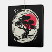 Bonsai Art Japanese Sunset Keramikornament (Links)