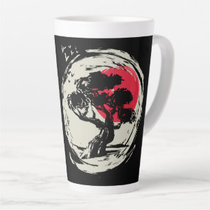Bonsai Art Japanese Sunset Milchtasse