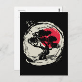 Bonsai Art Japanese Sunset Postkarte (Vorne/Hinten)